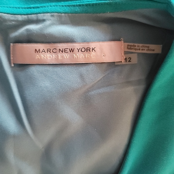 Marc New York Andrew Marc   Teal Fitted Sheath Dress Size 12 - Picture 4 of 4